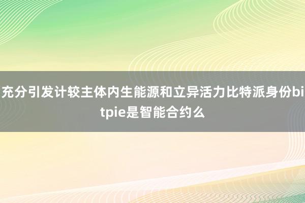 充分引发计较主体内生能源和立异活力比特派身份bitpie是智能合约么