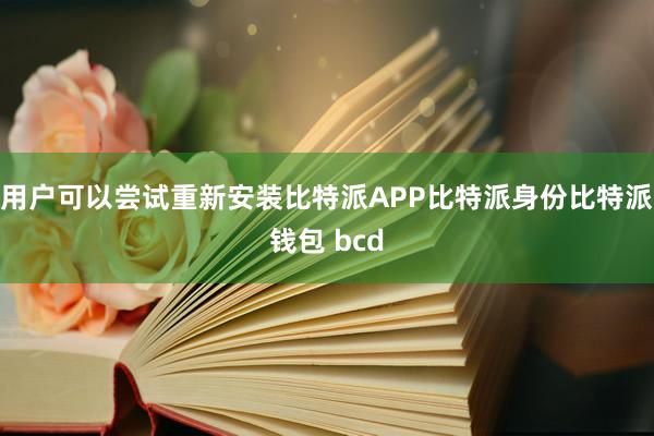 用户可以尝试重新安装比特派APP比特派身份比特派钱包 bcd