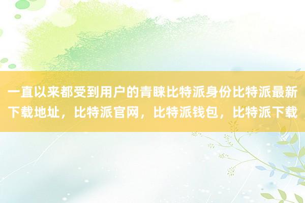 一直以来都受到用户的青睐比特派身份比特派最新下载地址，比特派官网，比特派钱包，比特派下载