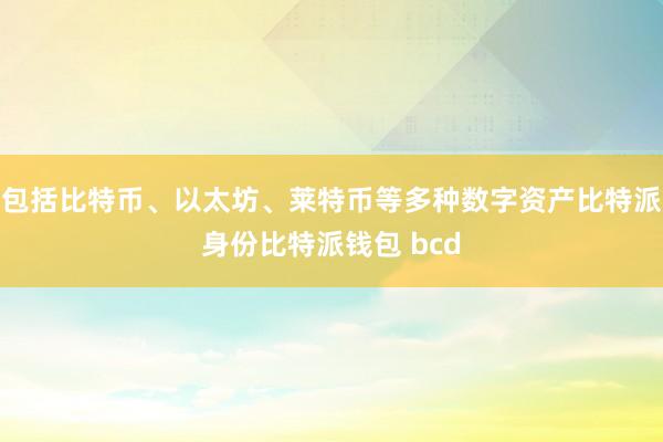 包括比特币、以太坊、莱特币等多种数字资产比特派身份比特派钱包 bcd