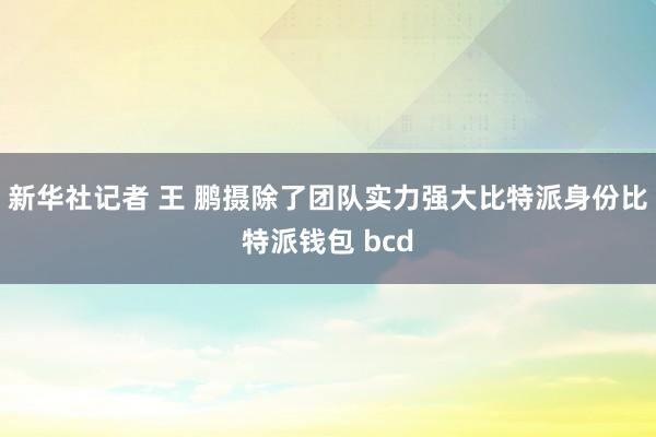 新华社记者 王 鹏摄除了团队实力强大比特派身份比特派钱包 bcd