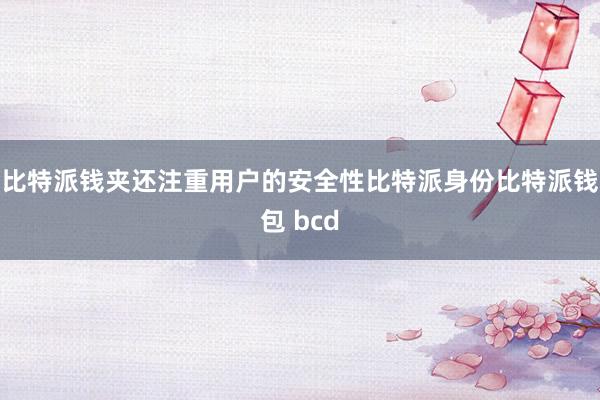 比特派钱夹还注重用户的安全性比特派身份比特派钱包 bcd