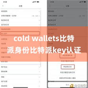 cold wallets比特派身份比特派key认证