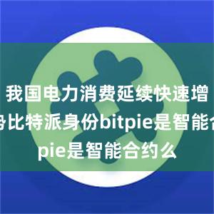 我国电力消费延续快速增长态势比特派身份bitpie是智能合约么