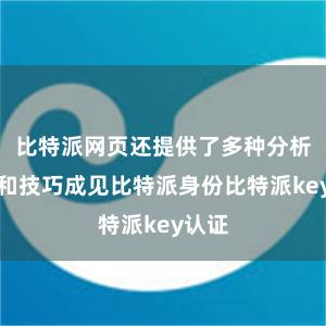 比特派网页还提供了多种分析器具和技巧成见比特派身份比特派key认证