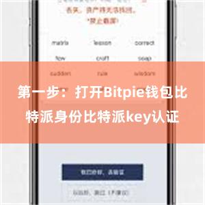 第一步：打开Bitpie钱包比特派身份比特派key认证